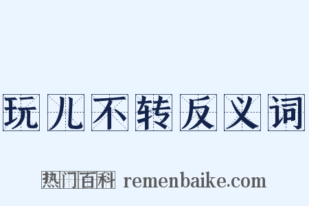 玩儿不转反义词是什么意思的图片